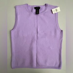 💜🪻🧶BANANA REPUBLIC Lilac Stretch Sleeveless Sweater NWT